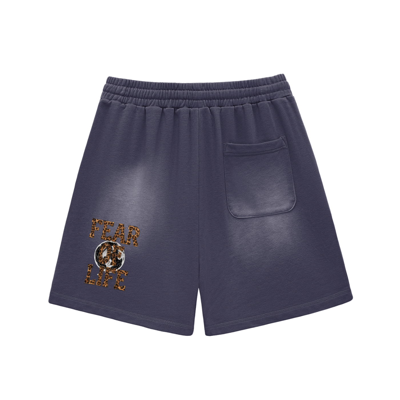 Sun Fade Raw Edge Cotton Shorts