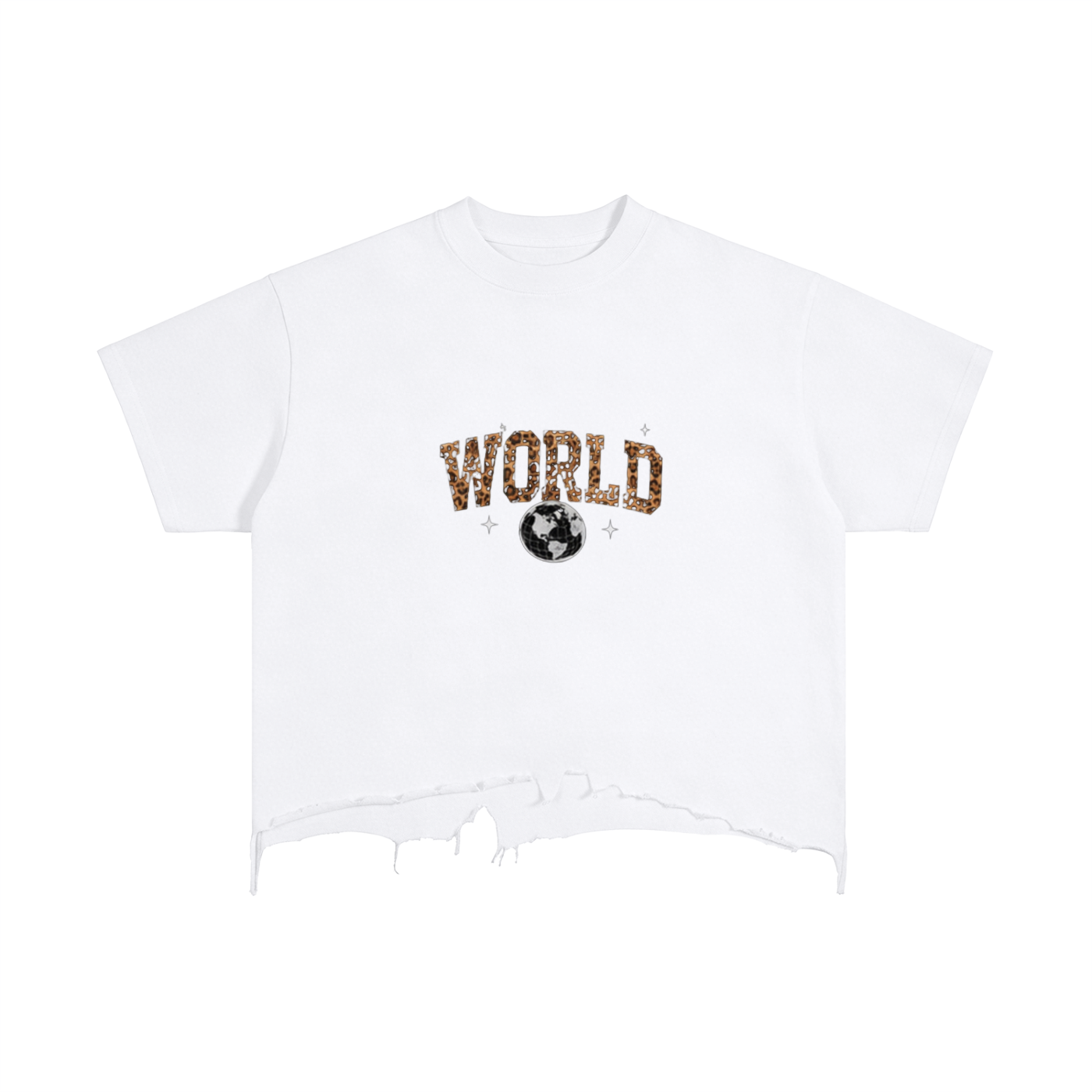 Vintage Wash Boxy Distressed Hem T-Shirt