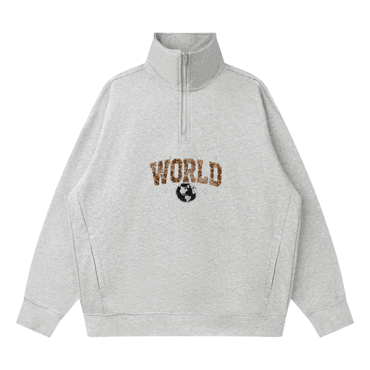 Quarter-Zip Drop Shoulder Sweatshirt