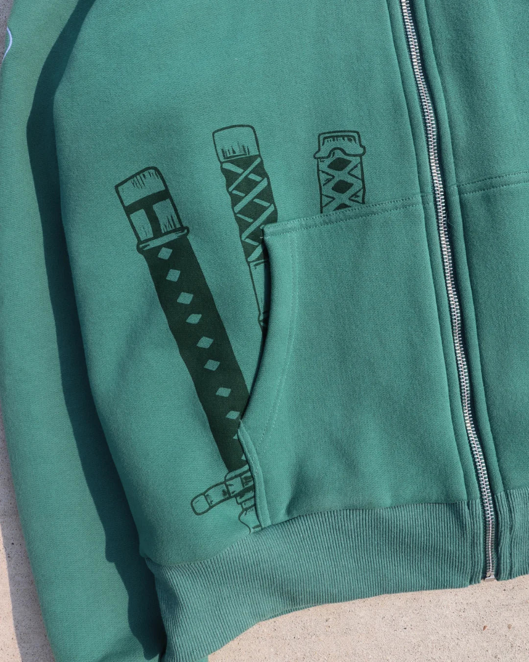 Three Swords Zip-Up Hoodies Embroidery Anime Hoodie Hip Hop Couples Harajuku Y2k Street Sweatshirt Men Clothing