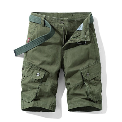 New Summer Men Cargo Shorts Cotton Multi-pocket Tactical Shorts Mens Casual Bermuda Shorts Outdoor Military Jogger Shorts Male