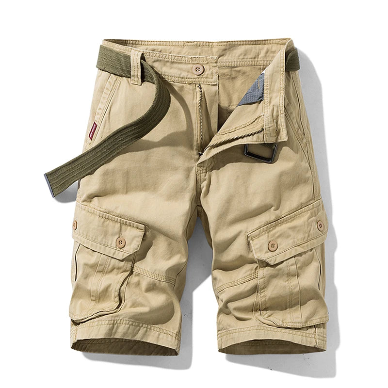New Summer Men Cargo Shorts Cotton Multi-pocket Tactical Shorts Mens Casual Bermuda Shorts Outdoor Military Jogger Shorts Male