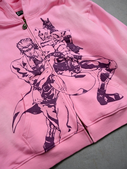 Echoes Act 3 Zip Up Hoodie Jojo Bizarre Adventure Hoodies Women Y2k Oversized Hip Hop Couples Harajuku Street Men Sweatshirt