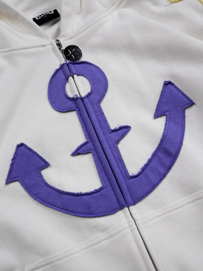 Three Swords Zip-Up Hoodies Embroidery Anime Hoodie Hip Hop Couples Harajuku Y2k Street Sweatshirt Men Clothing