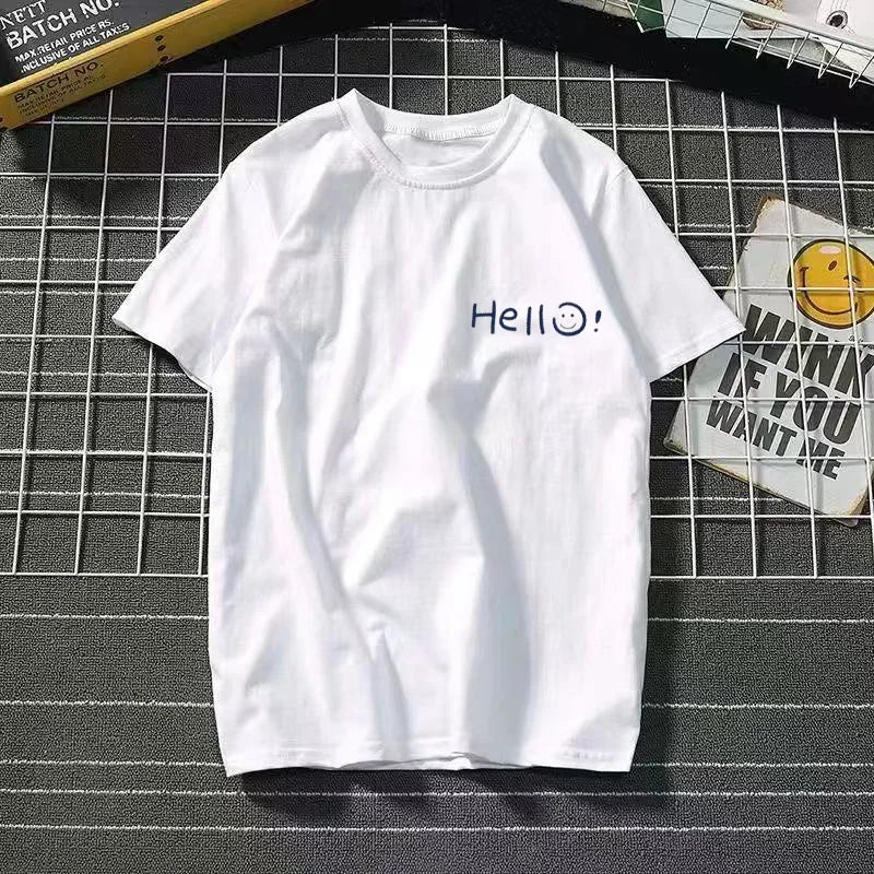 Womens Round Neck T-shirt with Arm Niche Design Printed Summer New Roosevelt Slim Fit Fashionable Top Plus Size Cotton Shirt Top