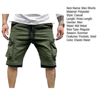 Cargo Shorts Men Loose Casual Multi Pocket Baggy Shorts Hip Hop Military Shorts Fitness Casual Shorts Running Shorts