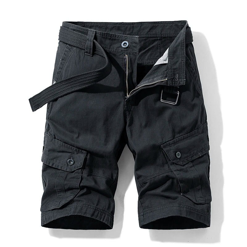 New Summer Men Cargo Shorts Cotton Multi-pocket Tactical Shorts Mens Casual Bermuda Shorts Outdoor Military Jogger Shorts Male
