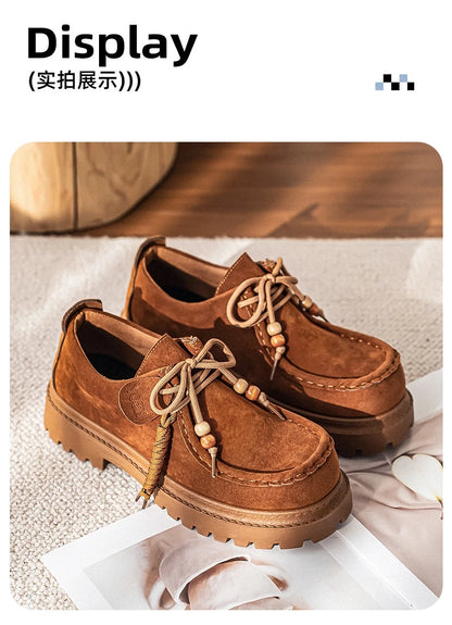 Men's Wide Toe Barefoot Shoes Classic Retro Casual Shoes Lightweight Outdoor Sports Walking Shoes Brown Thick Soled Work Shoes