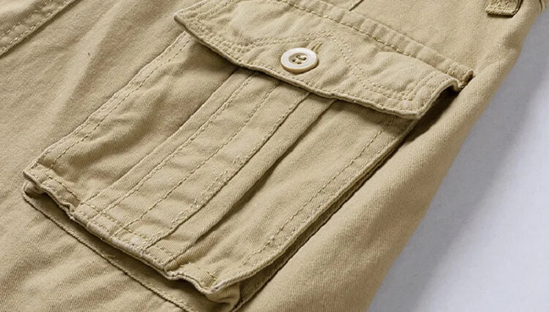 New Summer Men Cargo Shorts Cotton Multi-pocket Tactical Shorts Mens Casual Bermuda Shorts Outdoor Military Jogger Shorts Male