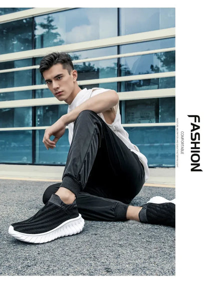 Men's One Foot Walking Shoes Anti Slip Running Shoes, Breathable Thick Soled Shoe Lightweight Fitness Casual Sneakers for Women