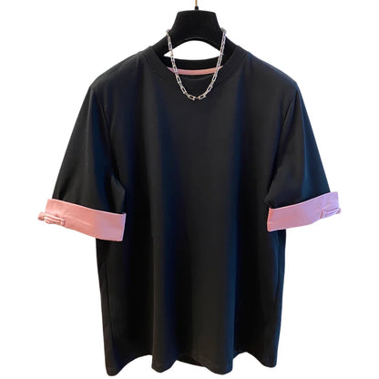 Women's Round Neck T-shirt 2024 New Summer Short-sleeved Tshirt Chic Simple Loose Tops Fashion Casual Versatile