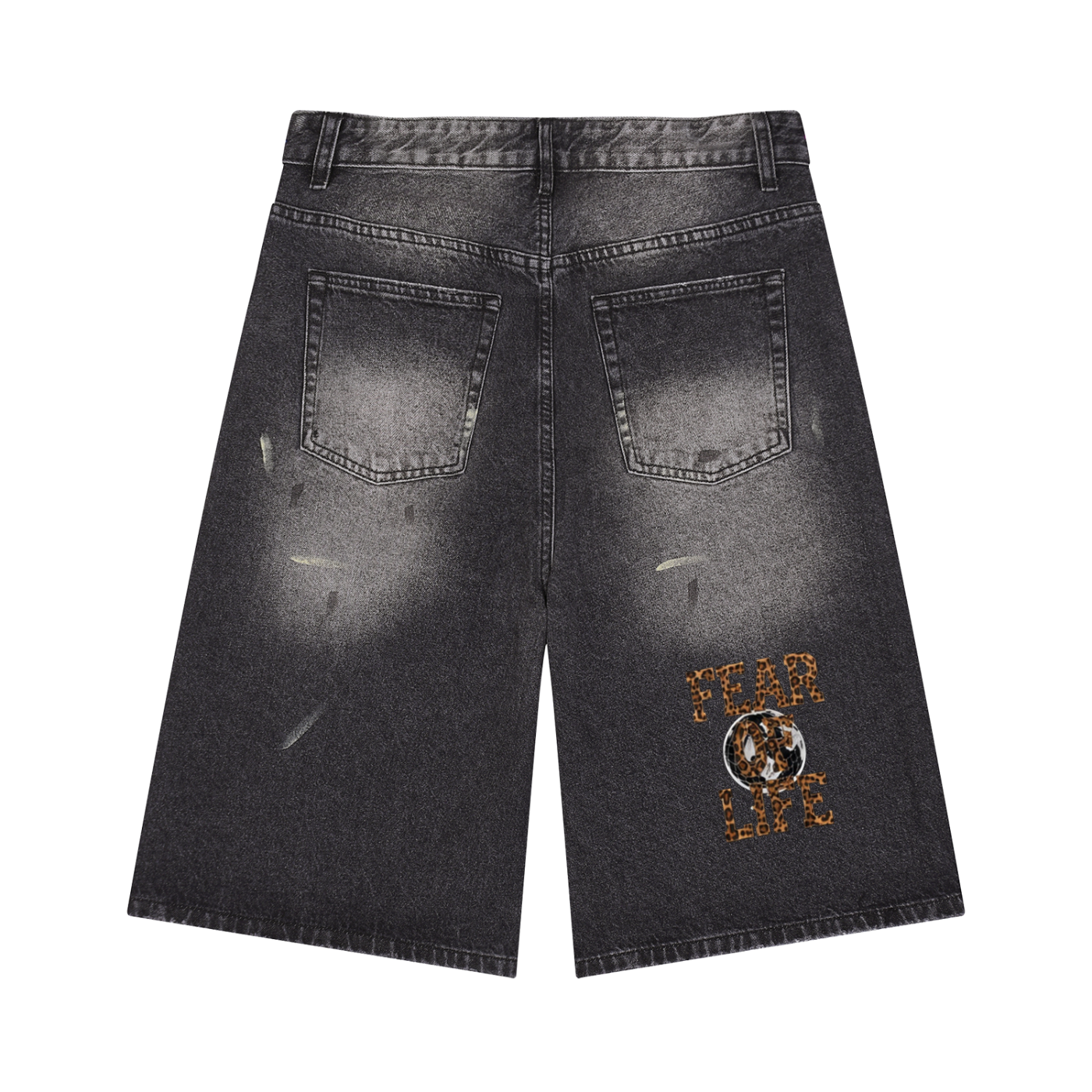 Men’s Vintage Wash Wide Leg Denim Shorts